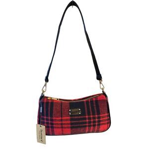 Bearpaw Flannel Purse Small Handbag Over the Shoulder Red and Black Plaid NWT